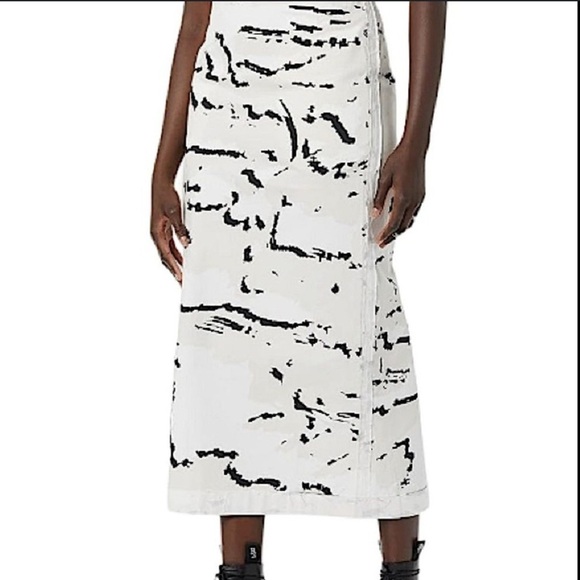 Maison Blanche new pencil skirt size 4 NWT bikercore statement cotton timeless - Picture 1 of 12